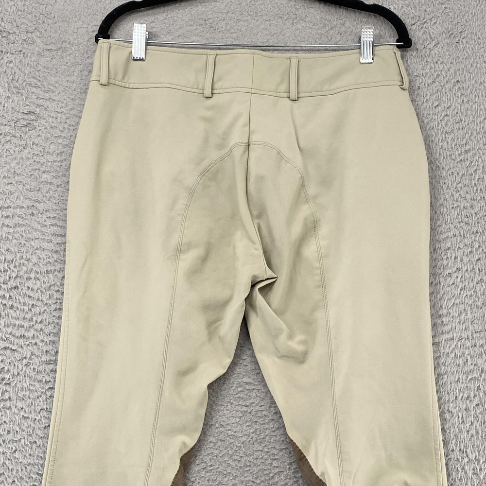 RJ Classics Riding Pants Womens 32R Beige Ankle Knee Patch Equestrian Gulf - Picture 8 of 14